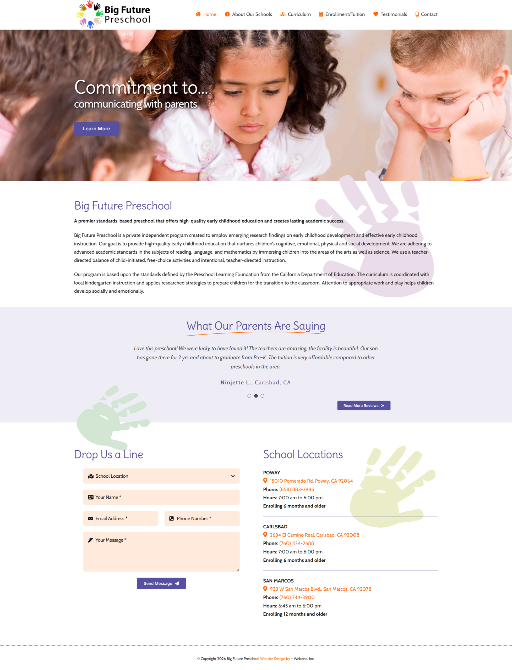 Big Future Preschool Website